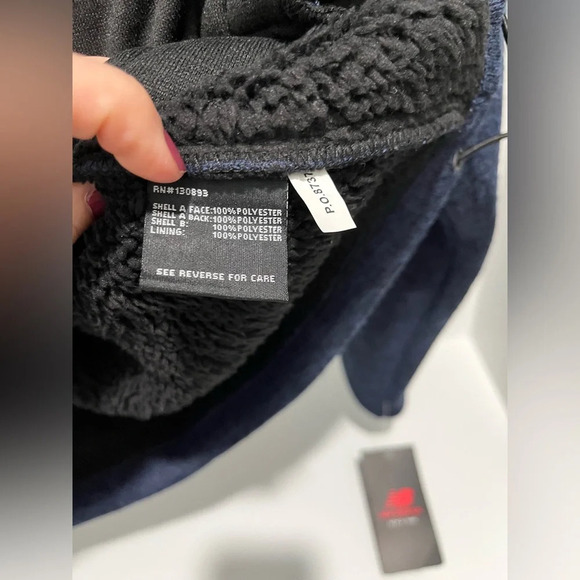 New Balance Navy and Black Full Zip Sweater Fleece Men’s Medium New with Tags - Picture 10 of 16